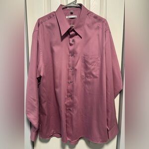 Geoffrey Beene Men’s Sateen Wrinkle Free Dress Shirt Size XXL